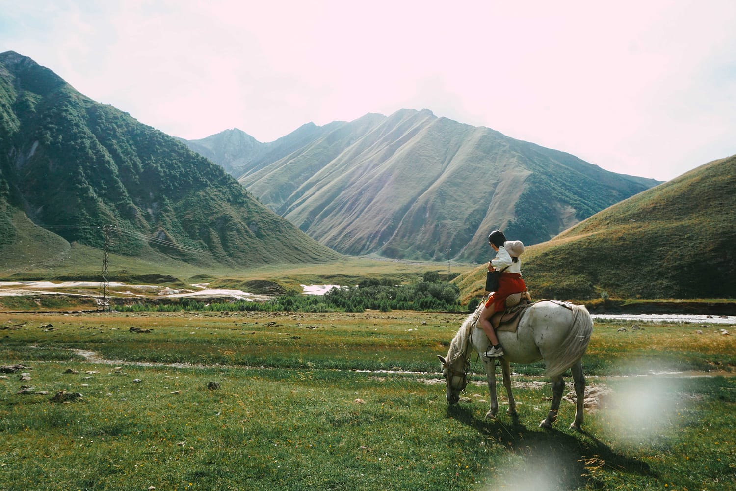 Horse riding tours in Kazbegi, Truso Valley, Caucasus mountains